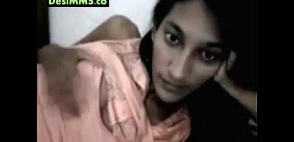 Sexy young desi teen girl showing off her tits for chat lover on webcam